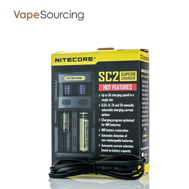 Nitecore SC2 Superb 3A Battery Charger