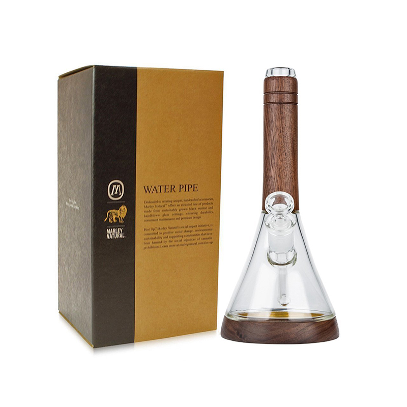 Marley Natural Glass & Walnut Water Pipe